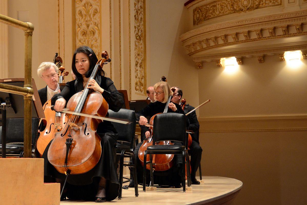 10 Philadelphia Orchestra Principal Cellist Hai-Ye Ni Warms Up At Isaac Stern Auditorium Carnegie Hall New York City